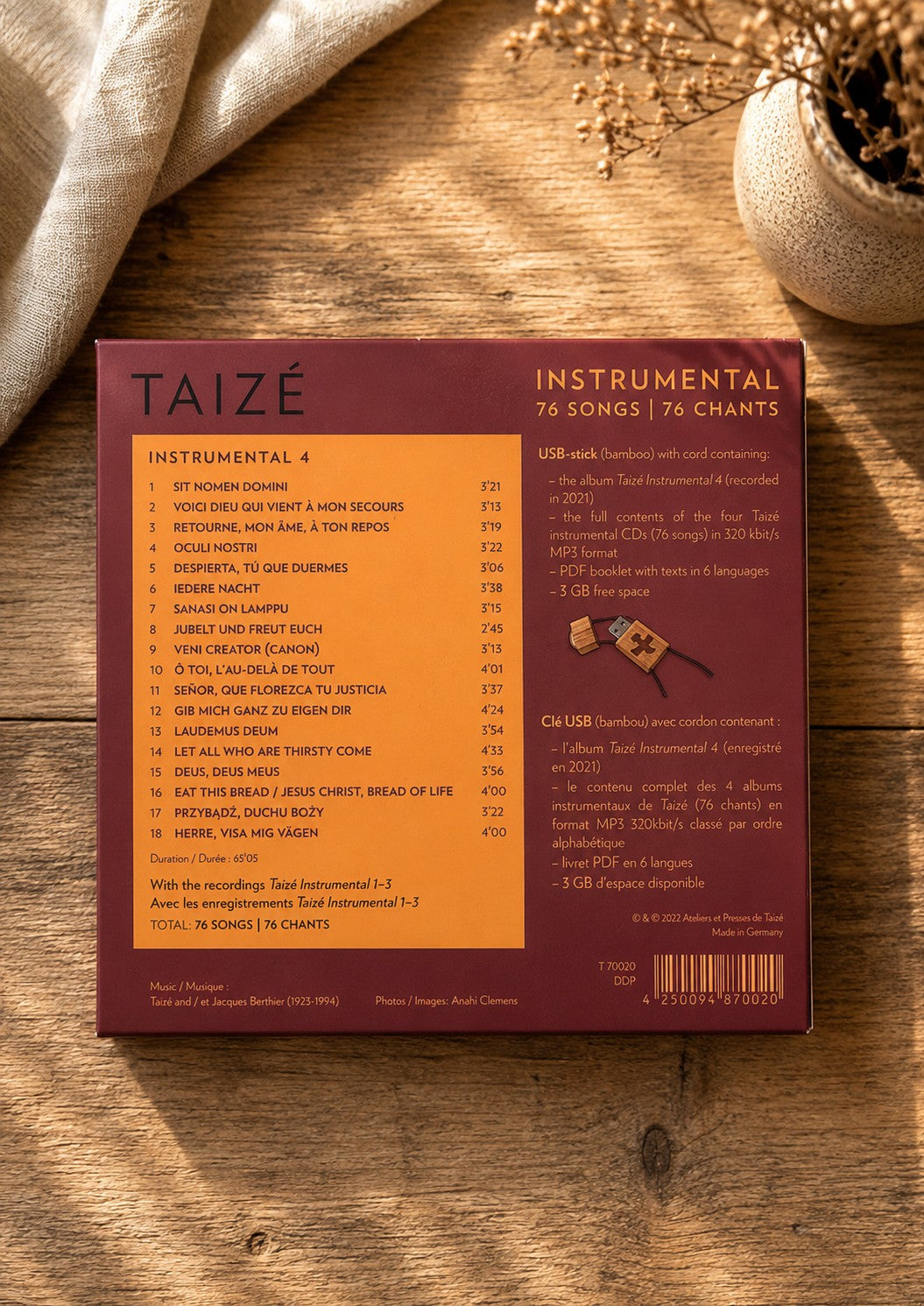 Taizé Instrumental 4 – USB Stick mit 76 Instrumentalstücken