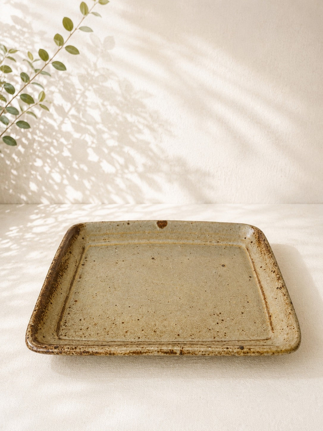 Ceramic set from Taizé – Handmade serving platter with small jug