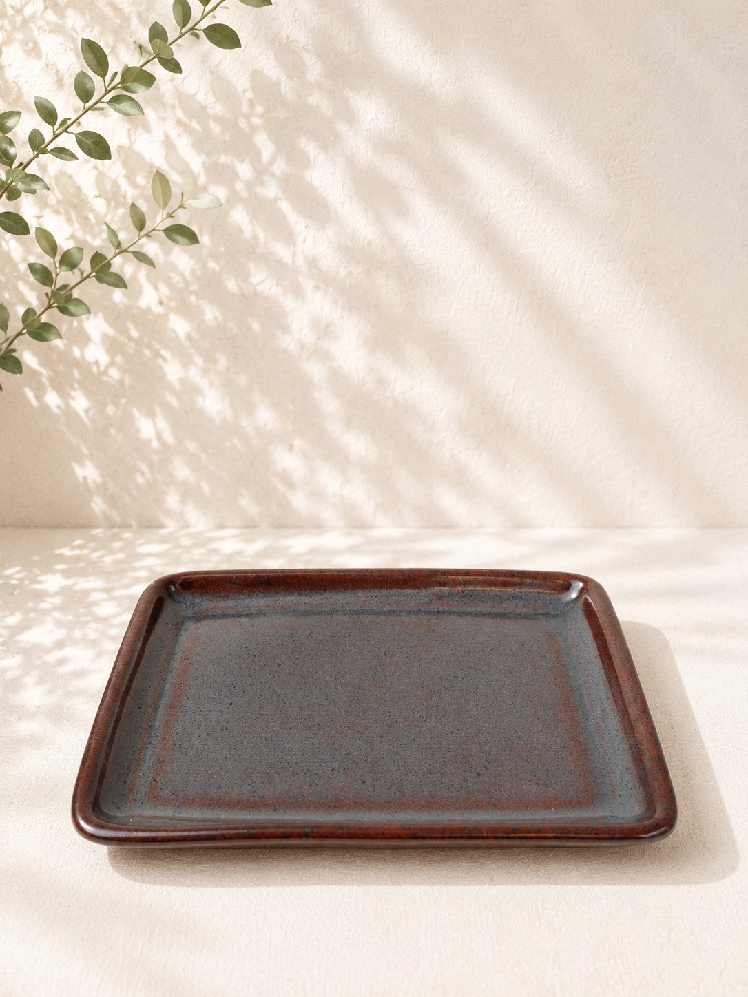 Ceramic set from Taizé – Handmade serving platter with small jug