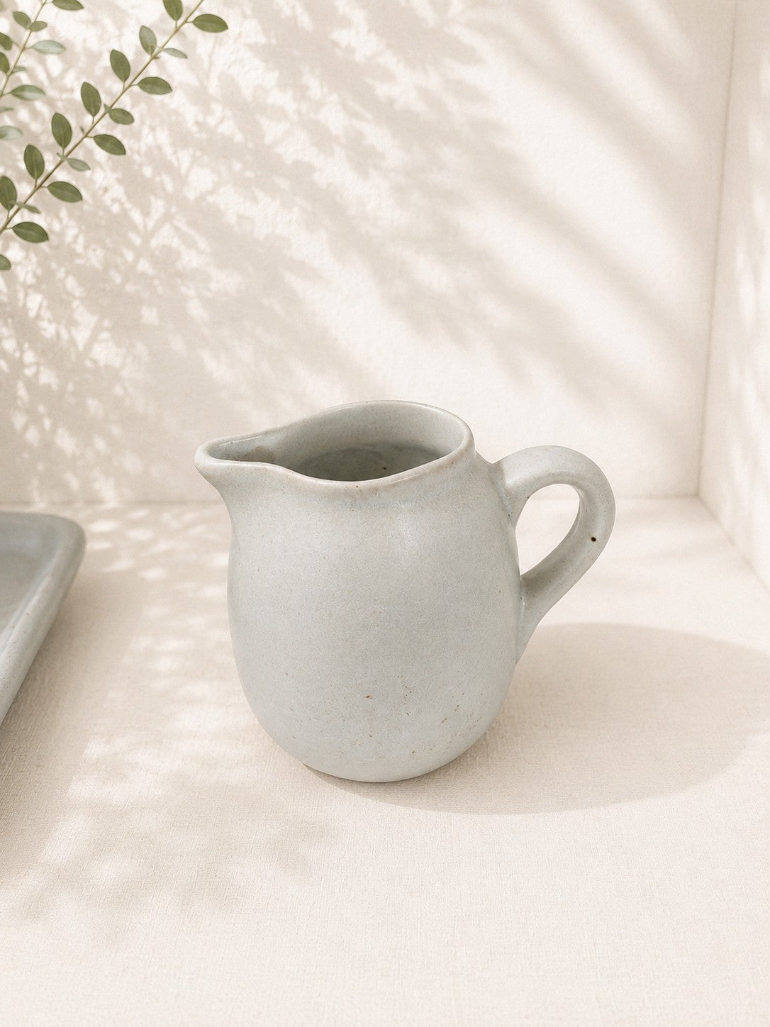 Ceramic set from Taizé – Handmade serving platter with small jug