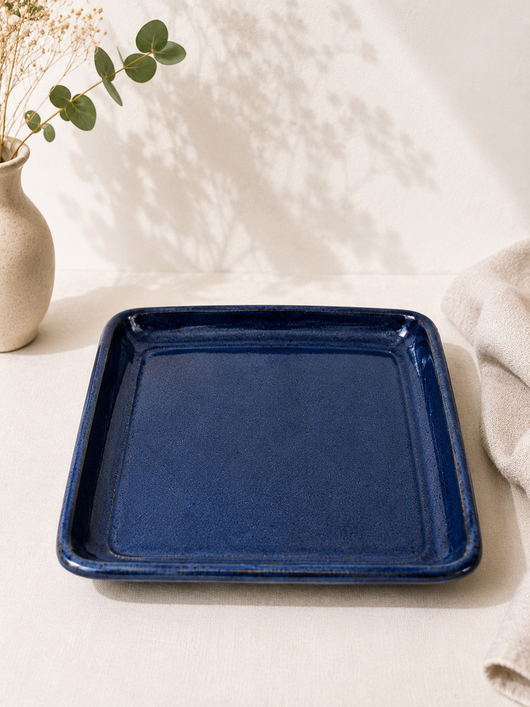 Ceramic set from Taizé – Handmade serving platter with small jug