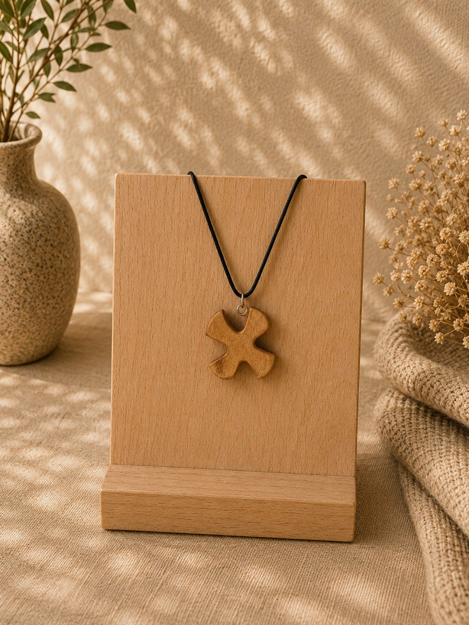 Taizé Kreuz - Taubenanhänger mit Lederschnur