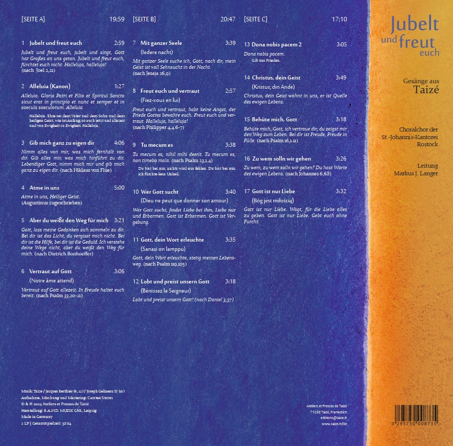 Compact Disc „Jubelt und freut euch – Gesänge aus Taizé“